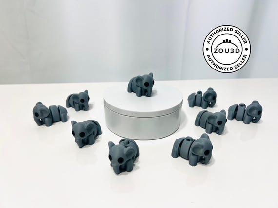 Flexi Baby Elephant: 3D Printed Articulated Fidget Decor