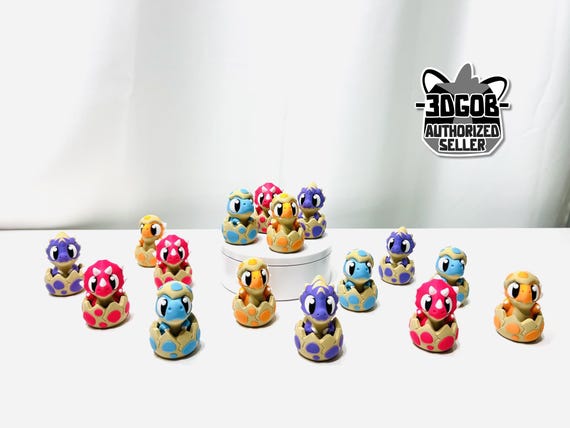 3D Printed High Details Baby Dino Clicker Collection Fidget Decor - J11