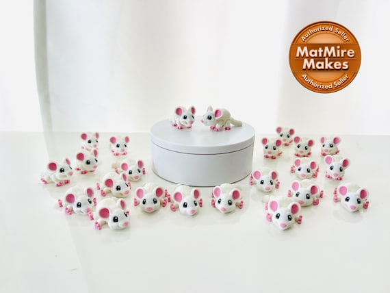 Mini Flexi Mouse Articulated Fidget | 3D Printed | Articulated Fidget | Custom Figurine | Cute | Mouse | Adorable