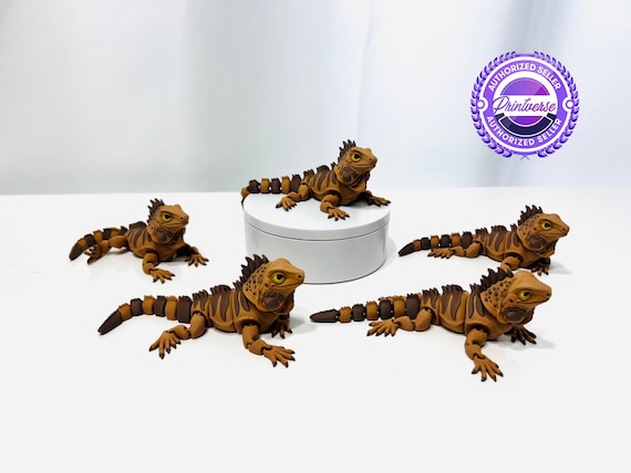 3D Printed Articulated Flexi Iguana Fidget Figurine