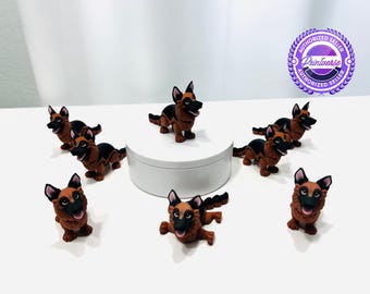 3D Printed Articulated Flexi German Shepherd Fidget Figurine