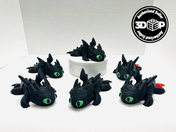 Flexi Toothless Figurine | 2 Sizes | Colored Figurine Flexi | 3D Printed | Decor | Cute Art |  Flexi Gifts |
