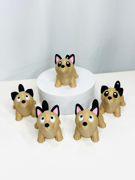 Flexy Dog Figurine | Colored Flexy Dog Figurine | 3D Printed | Decor | Cute Art| Keychain .