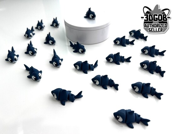 3D Printed Articulated Flexi Shark Fidget - Eco-Friendly PLA Decor