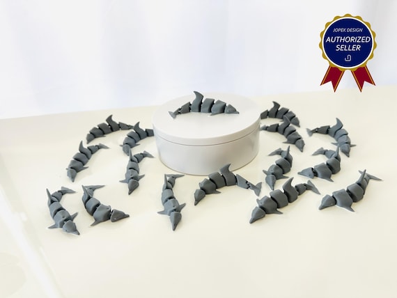 Flexi Dolphin Articulated Fidget | Flexi Figurine | 3 Sizes 3 to 7 In | Colored Figure | 3D Printed | Decor | Cute Art | Gifts