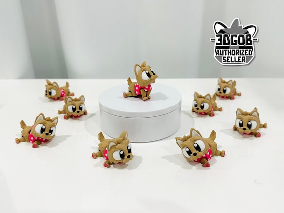 3D Printed Articulated Flexi Yorkshire (Her) Fidget - Eco-Friendly PLA Decor