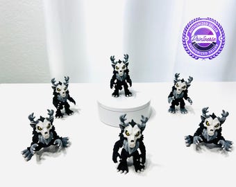 3D Printed Articulated Wendigo Fidget Figurine - Flexi Decor - 3 Sizes - J10