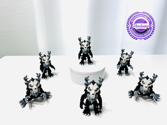 3D Printed Articulated Wendigo Fidget Figurine - Flexi Decor - 3 Sizes -