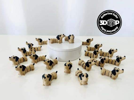 Flexi Dachshund Wiener Dog Articulated Fidget | Flexi Figurine | Colored Figure | 3D Printed | Decor | Cute Art | Gifts