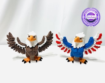 3D Printed High Details Flexi Mighty Eagle | Articulated Fidget Figurine G10 - I10
