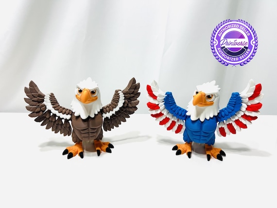 3D Printed High Details Flexi Mighty Eagle | Articulated Fidget Figurine G10