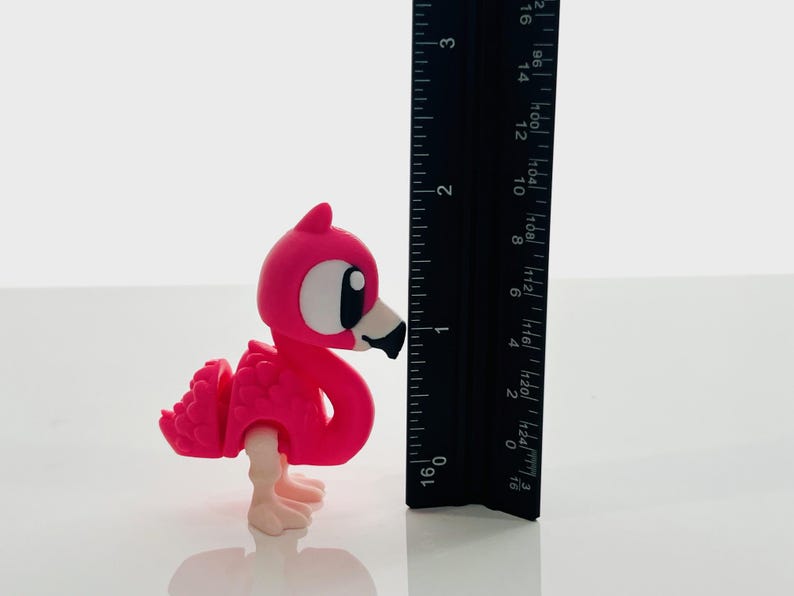 Flamingo Ruler 3D Printed Articulated Flexi Flamingo Fidget - Eco-friendly PLA Decor ...