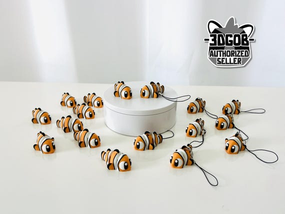 Flexi Clown Fish Articulated Fidget | Flexi Figurine | Colored Figure | 3D Printed | Decor | Cute Art | ClownFish | Gifts