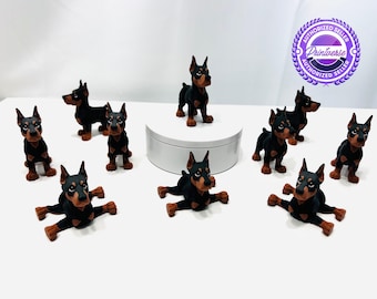 3D Printed Articulated Flexi Doberman Fidget Figurine J6