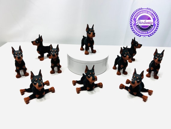 3D Printed Articulated Flexi Doberman Fidget Figurine