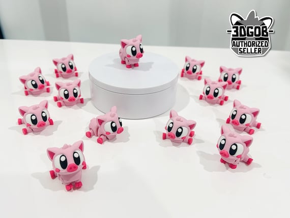 3D Printed Flexi Piggy Articulated Fidget Figurine - Z10