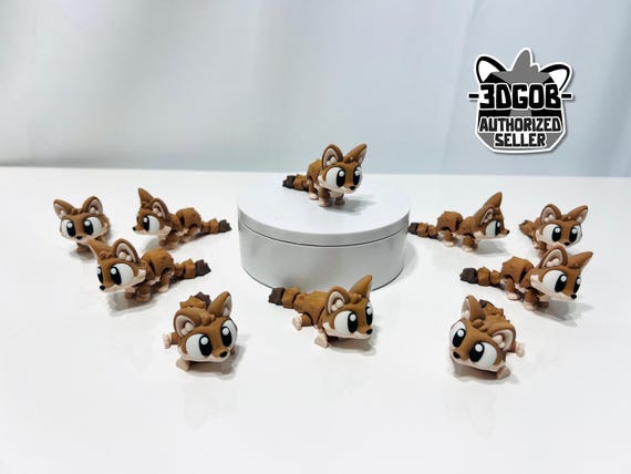 3D Printed High Details Flexi Fennec Fox Articulated Fidget Figurine