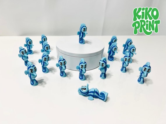 3D Printed High Details Flexi Seahorse Articulated Fidget Figurine - H12