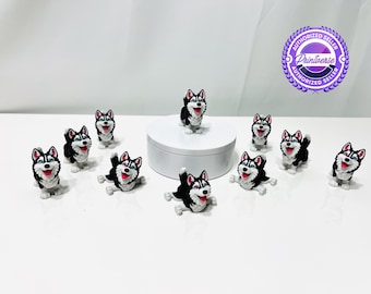 3D Printed High Details Articulated Flexi Siberian Husky Fidget Figurine I11