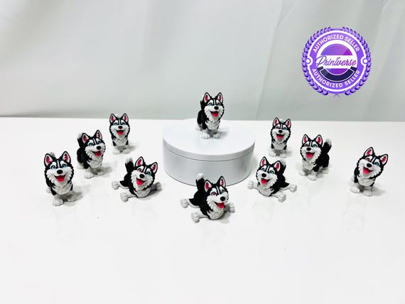 3D Printed High Details Articulated Flexi Siberian Husky Fidget Figurine