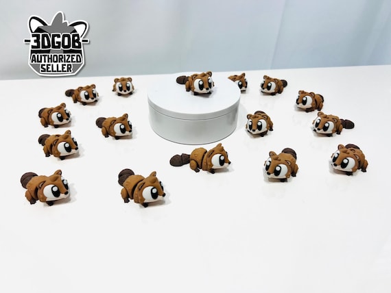 3D Printed High Details Articulated Flexi Beaver Fidget - Eco-Friendly PLA Decor - A15