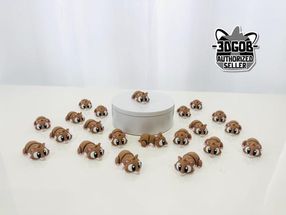Flexi Hamster Articulated Fidget | 2 Sizes | Flexi Figurine | Colored Figure | 3D Printed | Decor | Cute Art | Hamster | Gifts | H3 |
