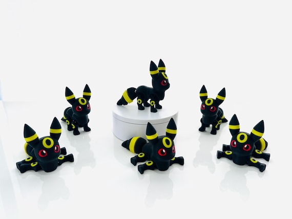 Flexi Umbreon Figurine | 3 Inches | Colored Figure | 3D Printed  | Decor | Cute  Art | Gifts