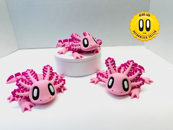 Flexi Blob Axolotl | Flexi Figurine | 1 Size | Colored Figure | 3D Printed | Decor | Cute Art | Gifts |