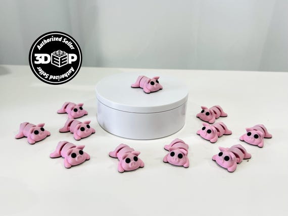 Flexi Pig Articulated Fidget | Flexi Figurine | Colored Figure | 3D Printed | Decor | Cute Art | Pig | Gifts