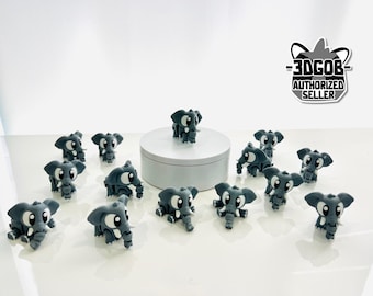 3D Printed High Details  Flexi Elephant Articulated Fidget Figurine - Z10