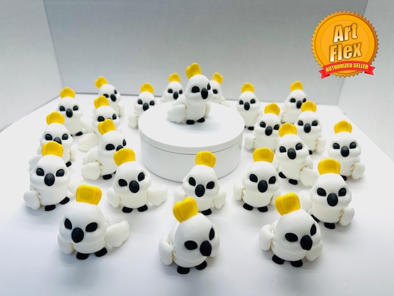 Flexi Crested Cockatoo |  3D Printed | Articulated Fidget | Custom Figurine | Lizard | Cute | Adorable