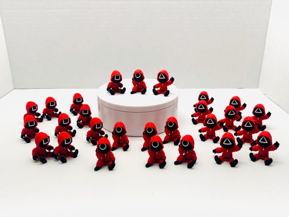 Mini Squid Game Soldiers Vunk Design | 1 Size | Set of 3  | Triangle | Circle | Square | 3D Mini  | Cute Mini | Gifts | Keychain