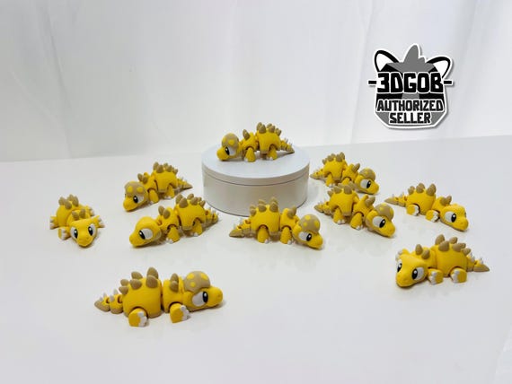 3D Printed Flexi Baby Stegosaurus Dino Articulated Fidget Figurine - C14