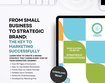 Quaderno di lavoro modificabile per il marketing e il branding per piccole imprese / Modelli Canva