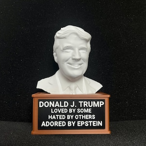 Donald Trump Bust | Custom Plaque | Funny Bust | 3D Printed Bust