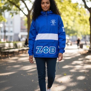 Zeta Phi Beta Sorority Embroidery Jacket with Pouch | Zeta Jacket | Zeta Phi Beta Sorority, Inc