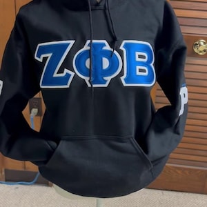 Zeta Phi Beta Sorority Embroidery Hoodie | Zeta Hoodie | Zeta Phi Beta Sorority, Inc