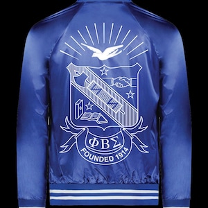 Phi Beta Sigma Satin Light Jacket | Phi Beta Sigma Jacket | Phi Beta Sigma | Phi Beta Sigma Fraternity
