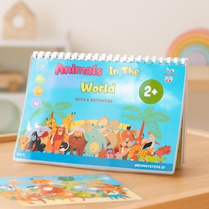 Montessori Animal Learning Binder, Screen‑Free Toddler Activities – Toddler Printable Quiet Binder, Matching & Sorting Activities