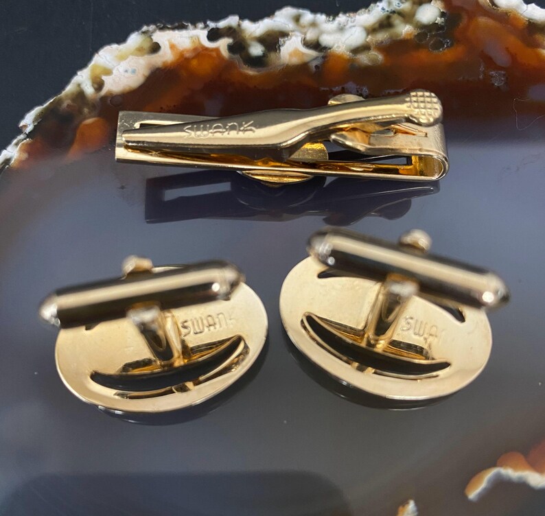 Boutons De Manchette Vintage Swank Or Lion International - Occasion Bon état