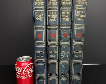 A0128 Libros de historia militar antiguos — 28.ª División de la Guardia de Pensilvania del Ejército en la Primera Guerra Mundial — Vol. 2–5 — Por Martin