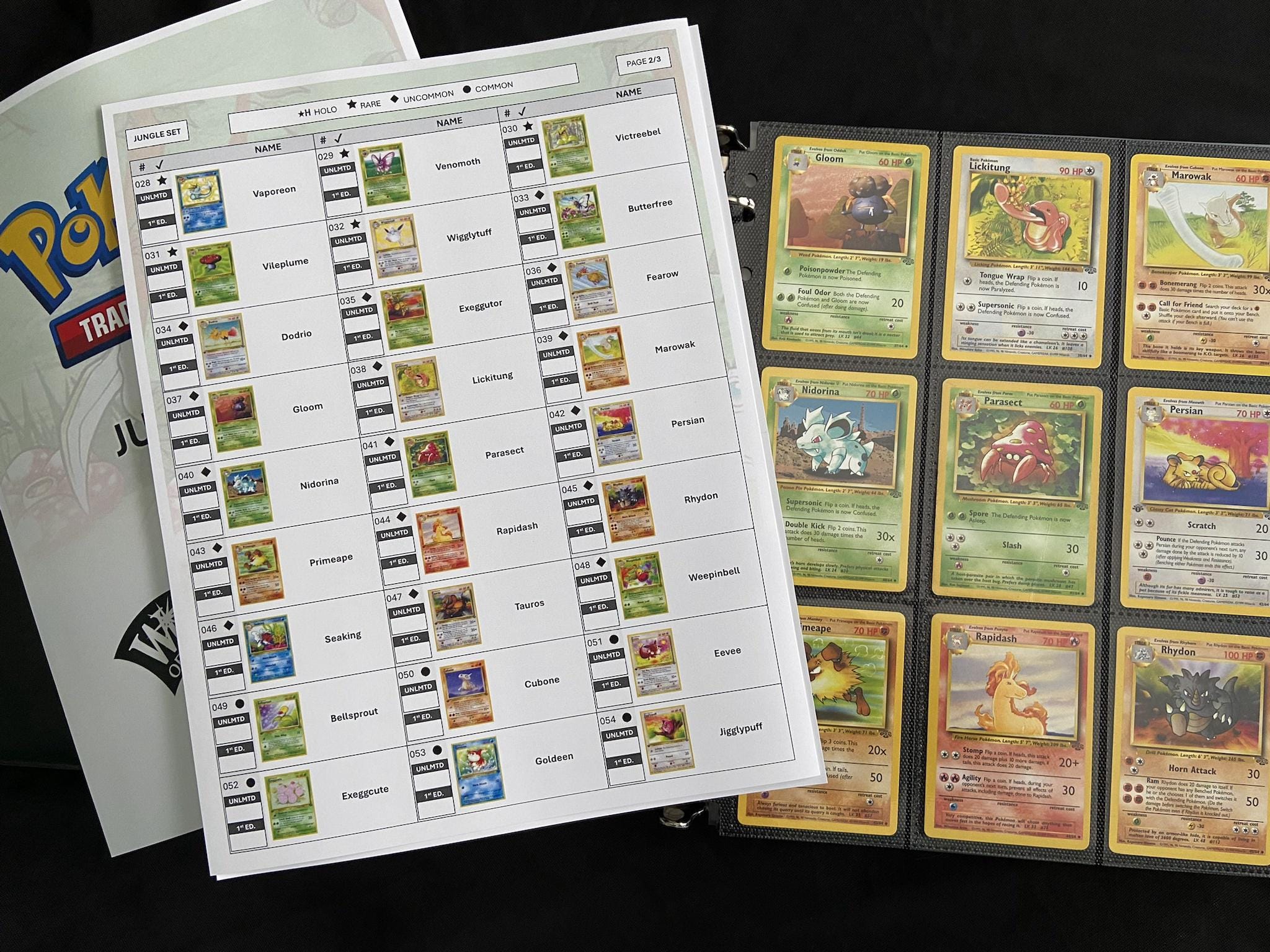 Pokmon TCG English Original Series Card Checklist: Base, Jungle, Fossil,  Base 2, Rocket, Promos - Etsy