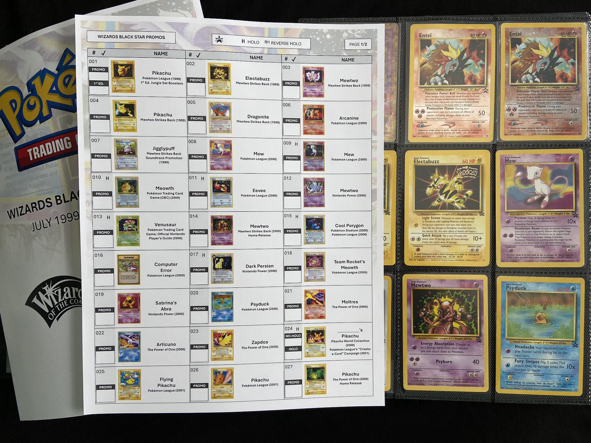 Pokmon TCG English Original Series Card Checklist: Base, Jungle, Fossil,  Base 2, Rocket, Promos - Etsy