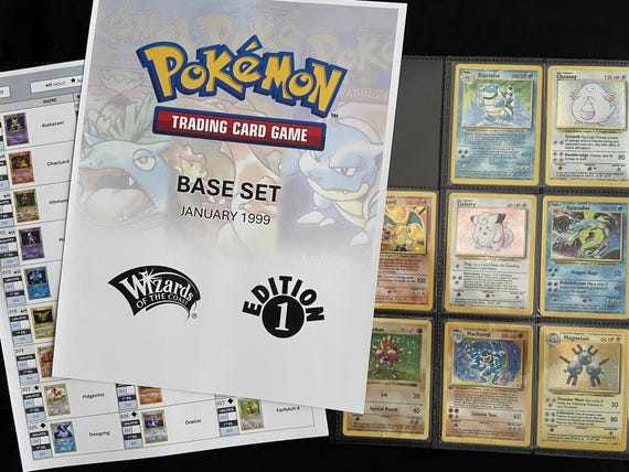 Pokmon TCG English Original Series Card Checklist: Base, Jungle, Fossil,  Base 2, Rocket, Promos - Etsy