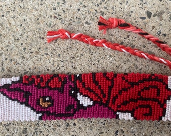 Bracelet Macramé Pokémon inspiré de Goupix sur commande