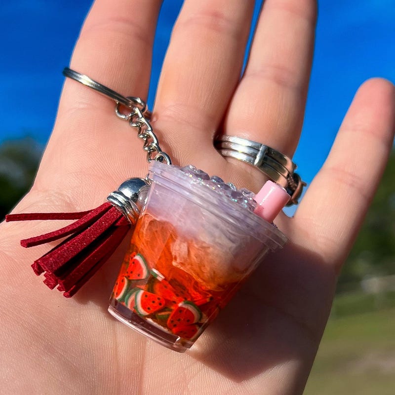 Alcohol Ink Keychain - Etsy