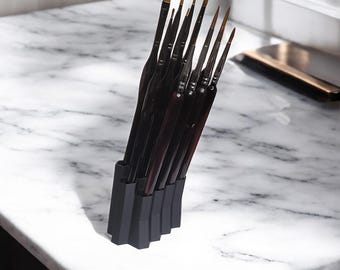 Paintbrush Hex Organizer | Minimalistic Stand Holds 13 brushes | Hobby Painting | Miniatures | Honeycomb Brush Caddy