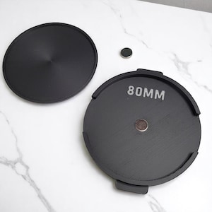 Miniature Base Magnetizing Tool - 80MM Round Bases | Single Magnet Alignment Plate for Miniature Bases | Hobby Accessory for Tabletop Games