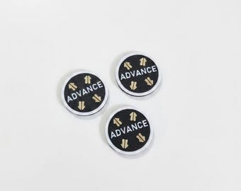 Advance Tokens | 3D Printed Universal Marker for Tabletop Wargames | Custom Colors | 5 or 10 Pack | Compatible with 11th Edition