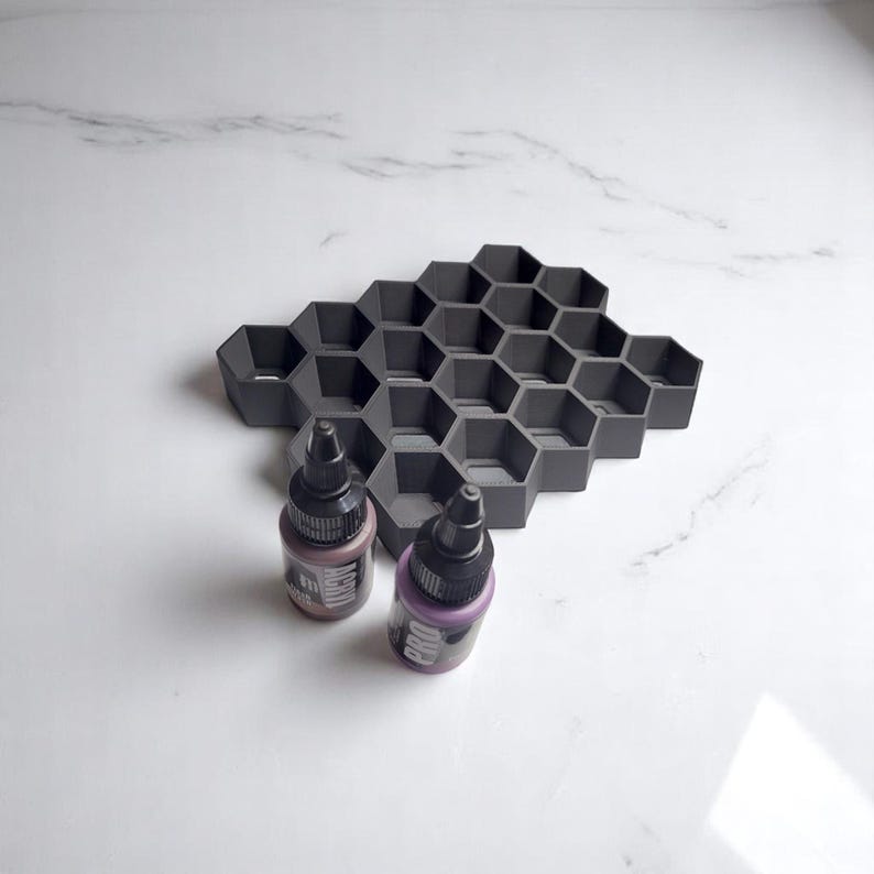 Pro Acryl & Turbo Dork Compatible Modular Hex Paint Rack | Stick-on ...
